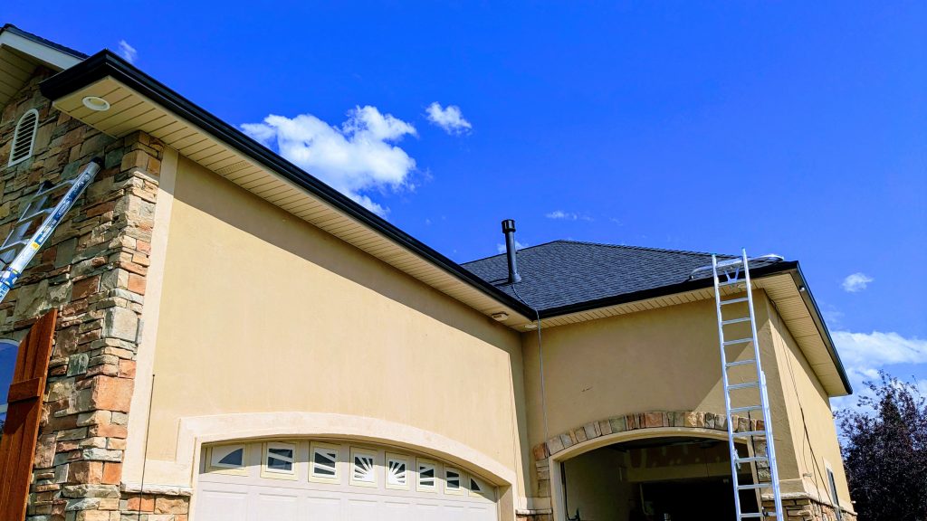 Custom gutter installation on Utah home