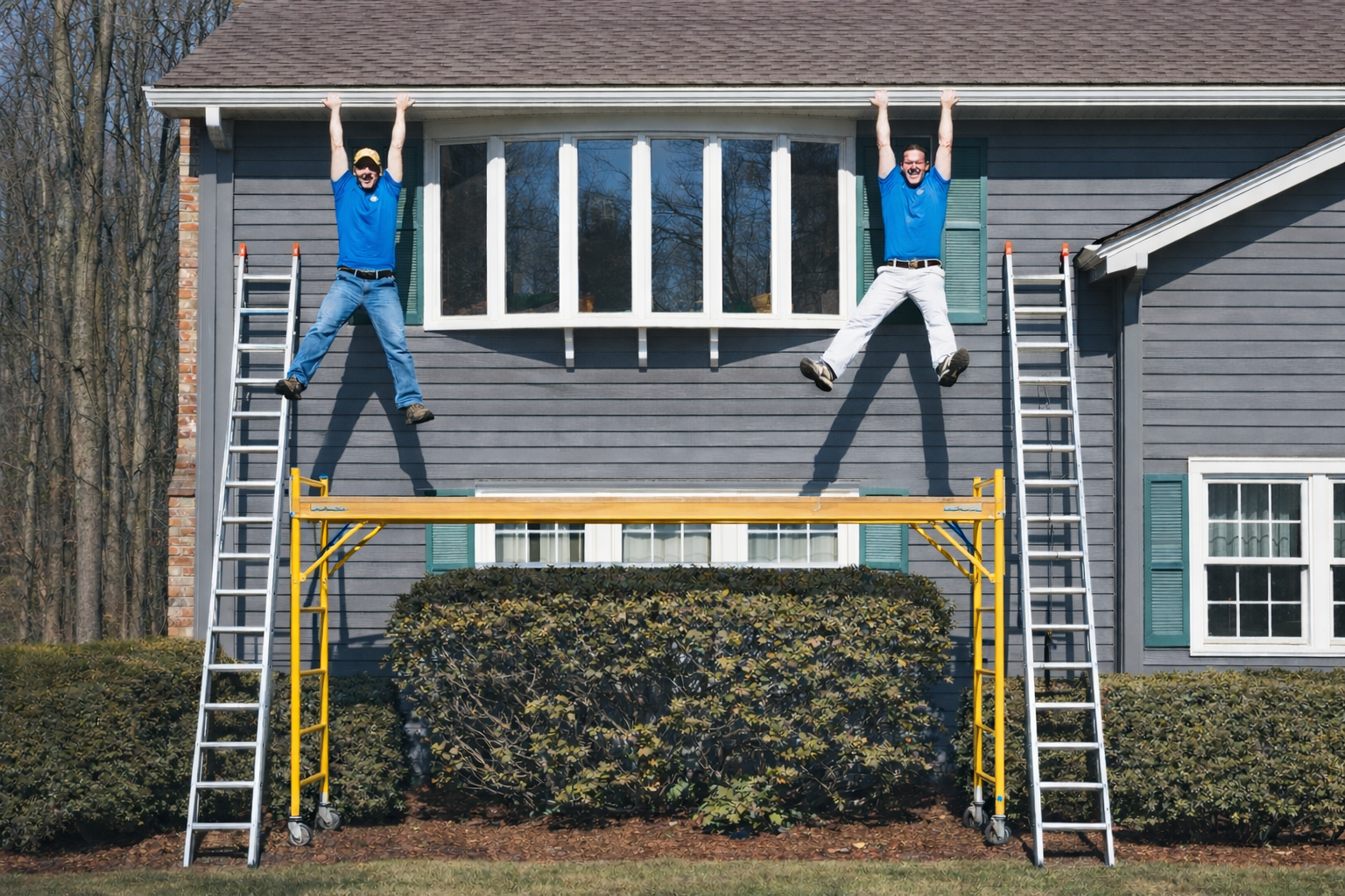 Heavy-duty 32-gauge aluminum gutters installed on a Utah home